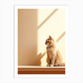 Cat Sitting On Window Sill Art Print