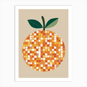 Mosaic Orange 8 Art Print