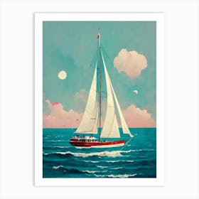 Sailboat In The Ocean 15 Art Print