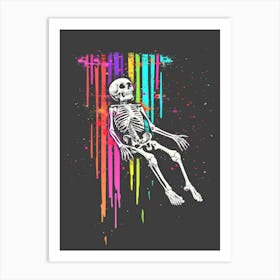 Rainbow Skeleton 5 Art Print