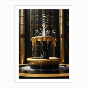 Deco Fountain Art Print