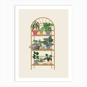 Boho Plant Shelf Art Print