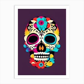 Skull With Pop Art Influences 1 Mexican Art Print