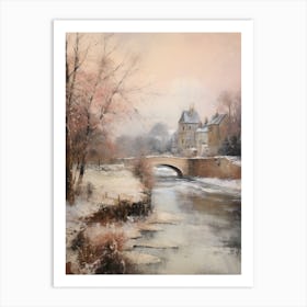 Dreamy Winter Painting Richmond England 2 Art Print