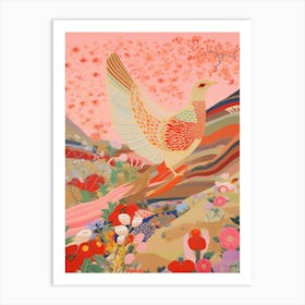 Maximalist Bird Painting Pheasant 1 Art Print