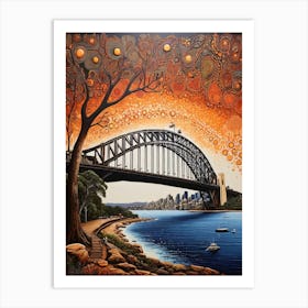 Default Australian Aboriginal Dot Art Style Painting Of The Sy 1 Art Print