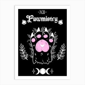 Paw cat art print Art Print