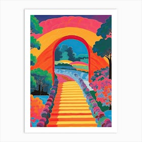Rainbow Bridge, Tokyo, Japan, Colourful 4 Art Print