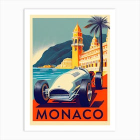 Monaco Vintage Travel Poster Art Print