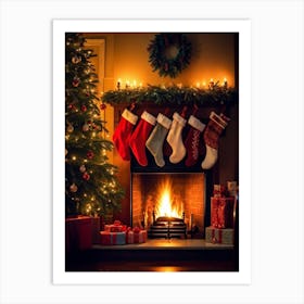 Christmas Stockings 3 Art Print