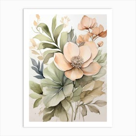 Watercolor Flowers 5 Art Print