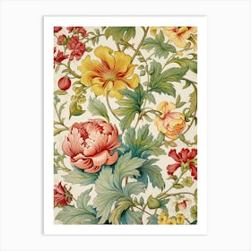 Floral Wallpaper 177 Art Print