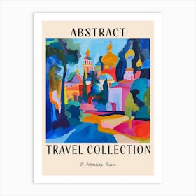 Abstract Travel Collection Poster St Petersburg Russia 1 Art Print