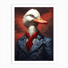 Duck In A Suit 3 Art Print