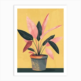 Pink Plant Canvas Print Art Print