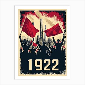 Aihrgdesign A Vintage Political Poster Marking The Formation 6 Art Print