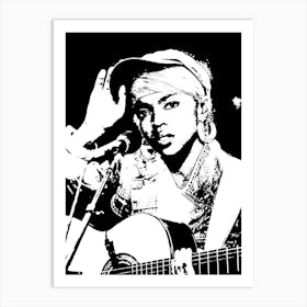 lauryn hill Guitar Art Print