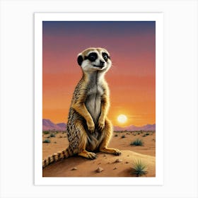 Meerkat Art Print