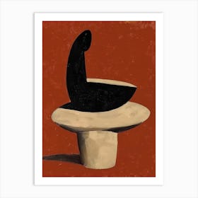 Woman Sitting On A Stool Art Print