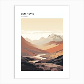 Ben Nevis Scotland 4 Hiking Trail Landscape Poster Art Print