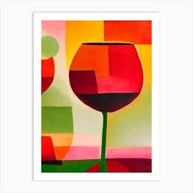 Sekt Paul Klee Inspired Abstract Cocktail Poster Art Print