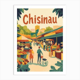 Aihrgdesign A 1970s Inspired Travel Poster For Chisinau 2 Art Print