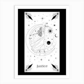 Justice Tarot Card Art Print