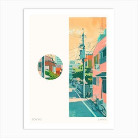 Tokyo Japan 7 Cut Out Travel Poster Art Print