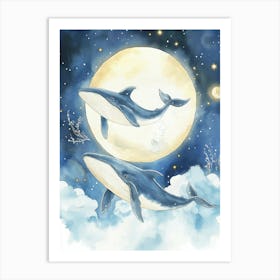 Whales In The Sky Art Print