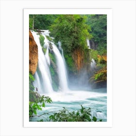 Kuang Si Falls, Laos Realistic Photograph (3) Art Print