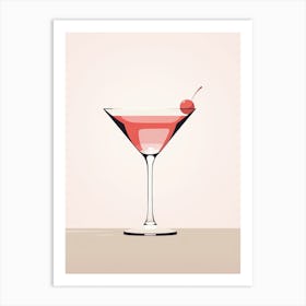 Mid Century Modern French Martini Martini Floral Infusion Cocktail 3 Art Print