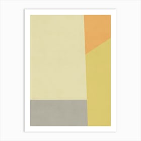 Abstract Yellow And Grey - 04 Art Print