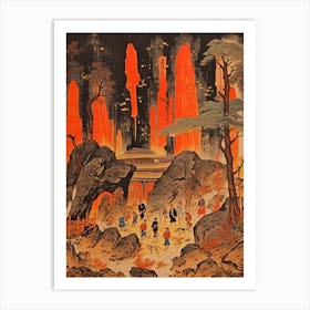 Akiyoshido Cave, Japan Vintage Travel Art 4 Art Print