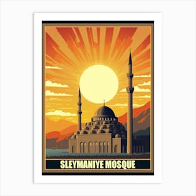 Sleymaniye Mosque Art Deco 3 Art Print