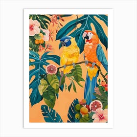 Tropical Jungle Birds Art Print