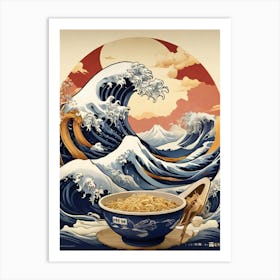 Great Wave Of Noodle Art Print