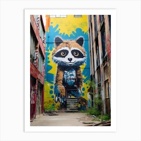 Raccoon Urban Explorer 4 Art Print