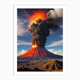 Volcano Eruption 3 Art Print