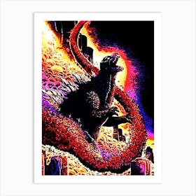 Godzilla Vs Kaiju 1 Art Print