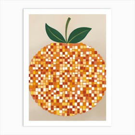 Orange Mosaic 46 Art Print