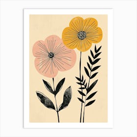 Ahmedabad Flower Market Boho Minimalist Style Art Print