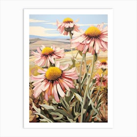 Gaillardia 2 Flower Painting Art Print