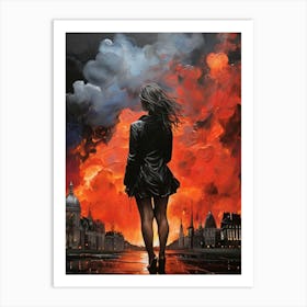 'The Burning Woman' Art Print