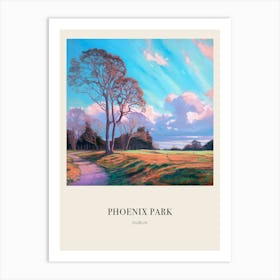 Phoenix Park Dublin 3 Vintage Cezanne Inspired Poster Art Print