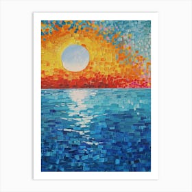 Sunset Over The Ocean 76 Art Print