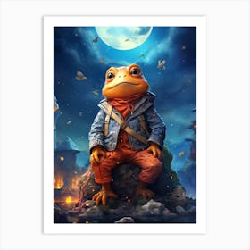 Frog Moon Art Print