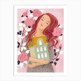 Hugging The Dream House Art Print