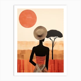 African Woman | Boho Style 2 Art Print