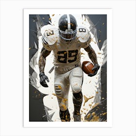 Football Player Running Art Print