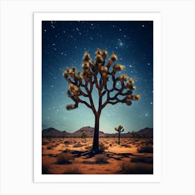  Photograph Of A Joshua Tree With Starry Sky 4 Art Print